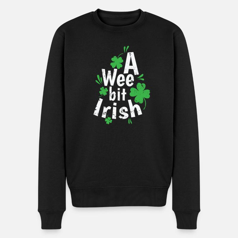 Un peu irlandais Saint-Patrick - Pull Premium bio Homme - noir