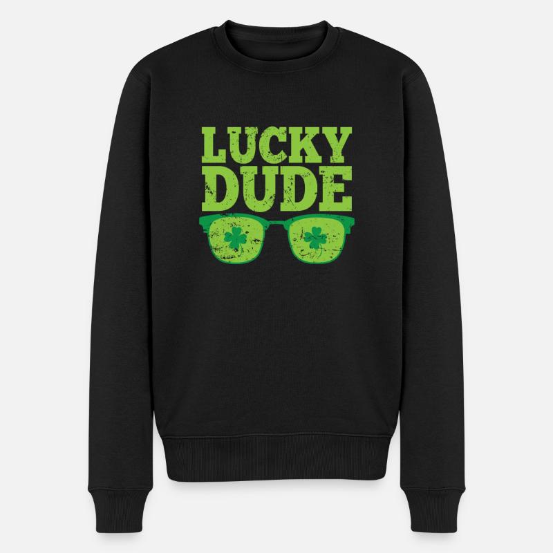 Lucky Dude Saint-Patrick - Pull Premium bio Homme - noir