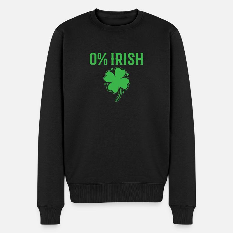 0% Irlandais Saint-Patrick - Pull Premium bio Homme - noir