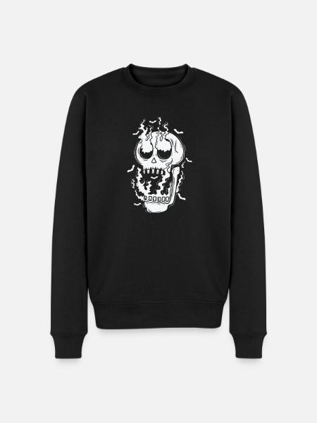 Gothic head dark melancholy - Men's Premium Organic Jumper - black