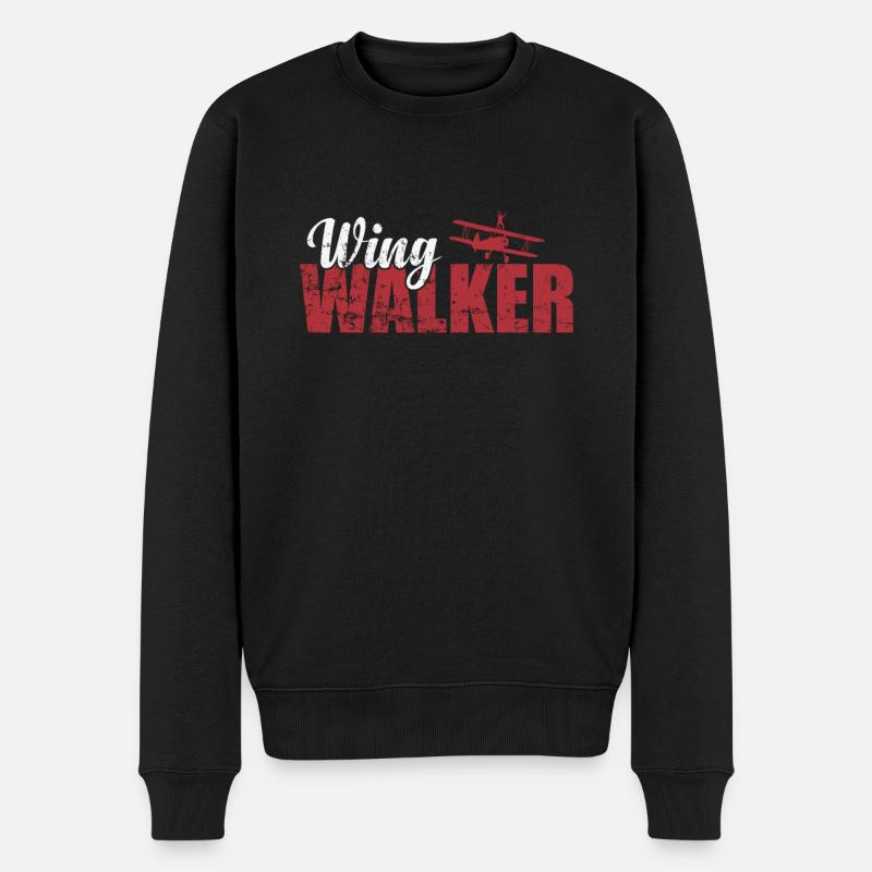 Wing Walker passe-temps casse-cou - Pull Premium bio Homme - noir
