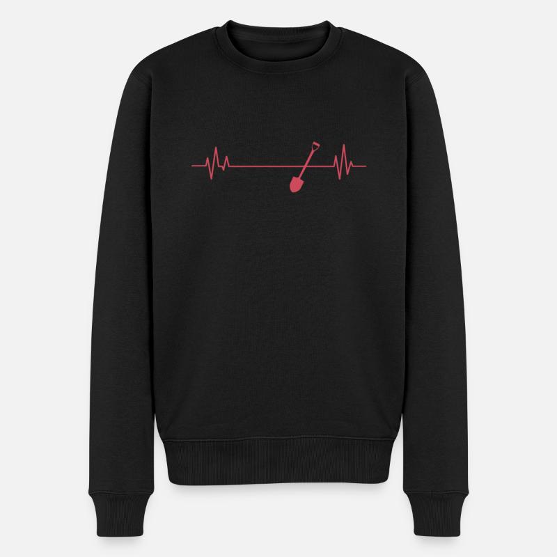 Heartbeat Bricklayer Artisan Profession - Pull Premium bio Homme - noir