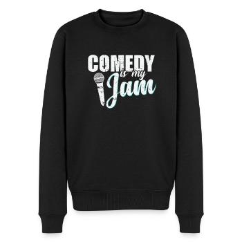 Comedy is my Jam Humor Witz - Männer Premium Bio Pullover - Schwarz - Vorne - Nico (187cm)