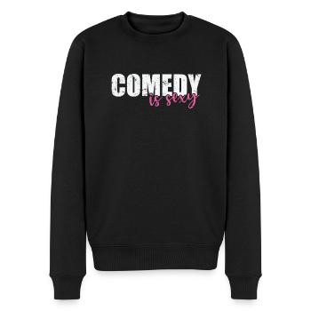 Comedy is sexy humor joke - Men's Premium Organic Jumper - black - Front - Nico (187cm)