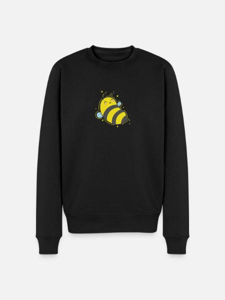 chill bee animals nature beekeeper - Men's Premium Organic Jumper - black