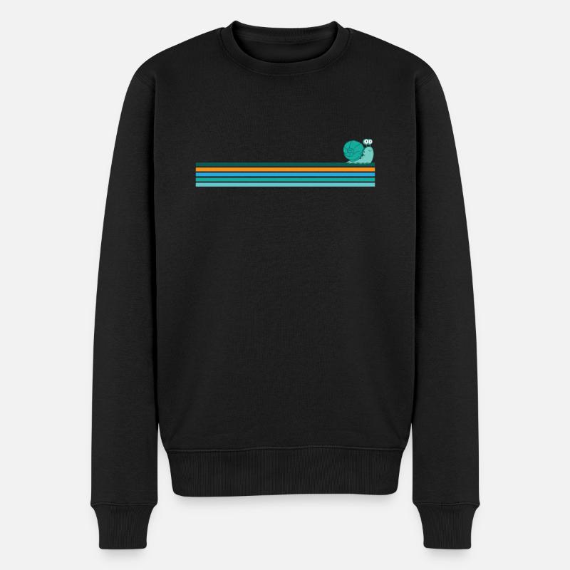 Schnecke schleimiges Tier in der Natur - Männer Premium Bio Pullover - Schwarz