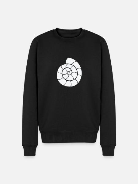 Snail Shell Spiral Snail - Men's Premium Organic Jumper - black