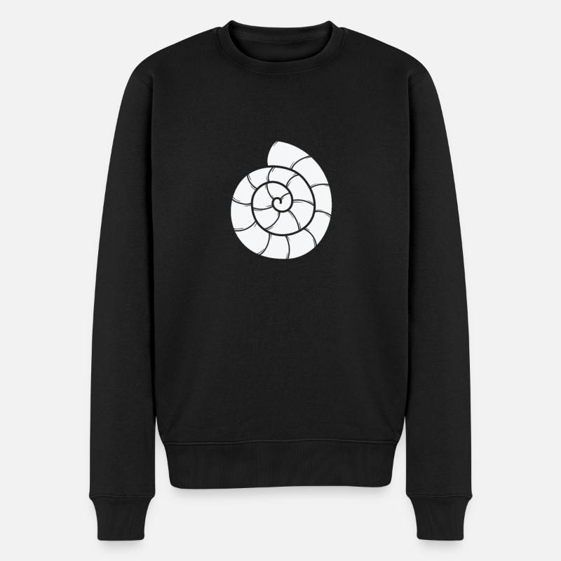 Snail Shell Spiral Snail - Men's Premium Organic Jumper - black