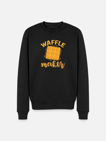 Waffles Maker Dough Pastry Snack - Men's Premium Organic Jumper - black