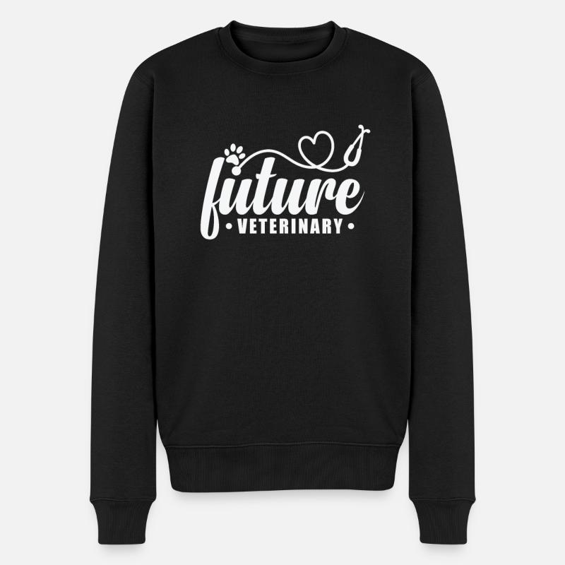 Future Veterinary Beruf - Männer Premium Bio Pullover - Schwarz