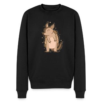 Animal du désert tatou - Pull Premium bio Homme - noir - Devant - Nico (187cm)