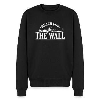 Reach for the Wall Schwimmen Sport - Männer Premium Bio Pullover - Schwarz - Vorne - Nico (187cm)