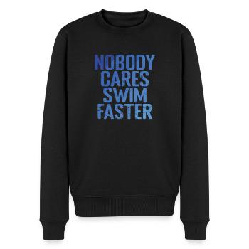 Nobody cares swim Faster Sport Training - Männer Premium Bio Pullover - Schwarz - Vorne - Nico (187cm)