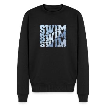 Swim Sport Training - Männer Premium Bio Pullover - Schwarz - Vorne - Nico (187cm)