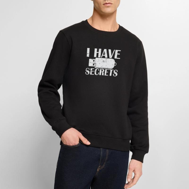 I have Secrets USB Stick Retro Storage Module Men's Premium Organic Jumper