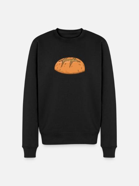 Brot Genießer Bäcker Backware - Männer Premium Bio Pullover - Schwarz
