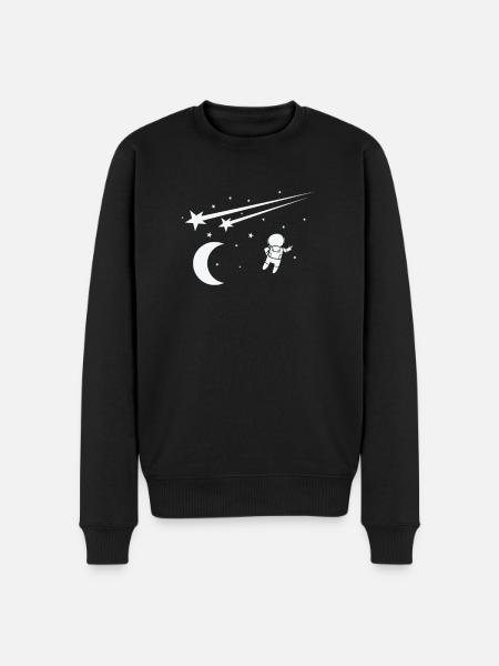 Shooting Stars in Space Astronomy - Men's Premium Organic Jumper - black