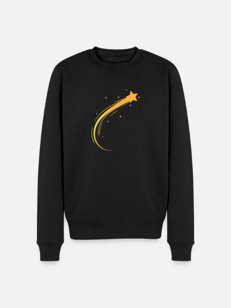 Shooting Star, Space, Asteroid - Men's Premium Organic Jumper - black