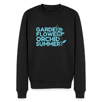 Jardin Fleur Orchidée Plante De Fleur D’été - Pull Premium bio Homme - noir - Devant - Nico (187cm)