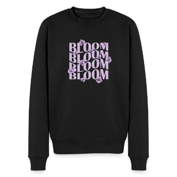 Floraison Orchidée Plante Fleur - Pull Premium bio Homme - noir - Devant - Nico (187cm)