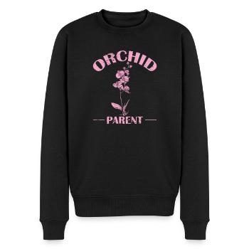 Orchidée Parent Fleur Plante - Pull Premium bio Homme - noir - Devant - Nico (187cm)