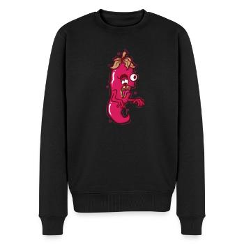 verrückte Chili Gewürz Schärfegrad - Männer Premium Bio Pullover - Schwarz - Vorne - Nico (187cm)