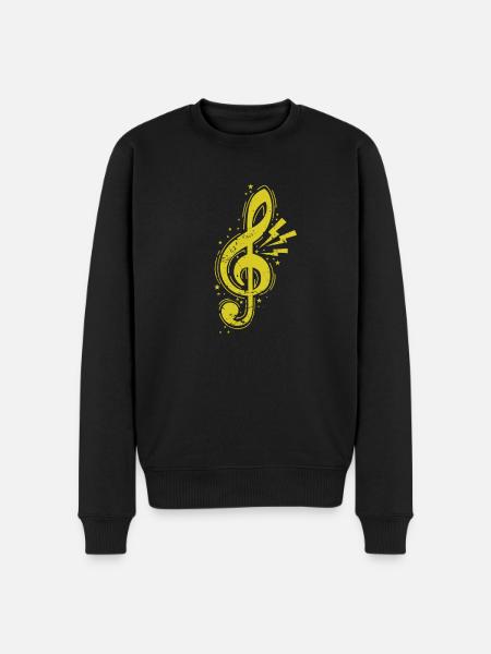 Clef Treble Clef Music - Men's Premium Organic Jumper - black
