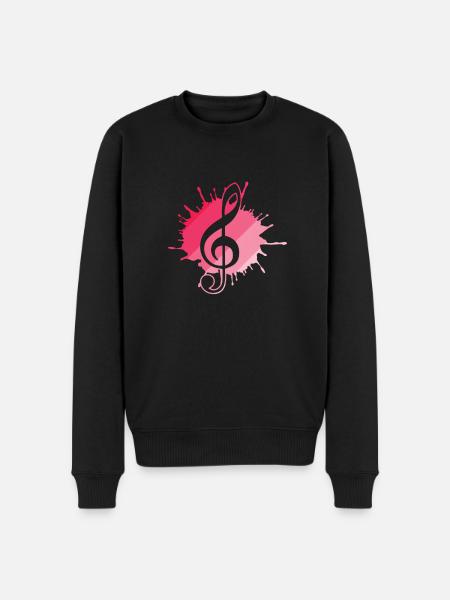 Treble Clef Music Clef - Men's Premium Organic Jumper - black