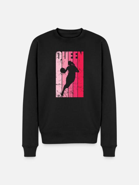 Queen Basketball Women's Sports - Men's Premium Organic Jumper - black