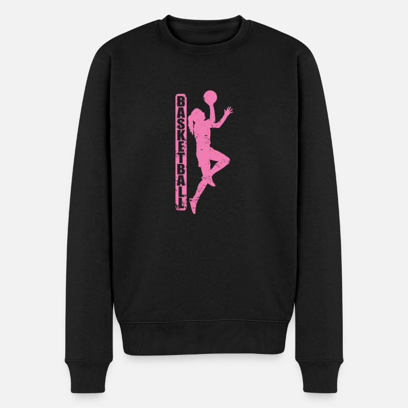 Frauen Basketball Mädchen Teamsport - Männer Premium Bio Pullover - Schwarz