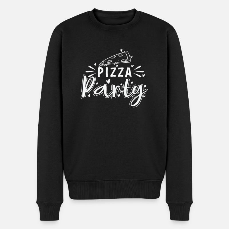 Pizza Party Italienne et Fromage - Pull Premium bio Homme - noir