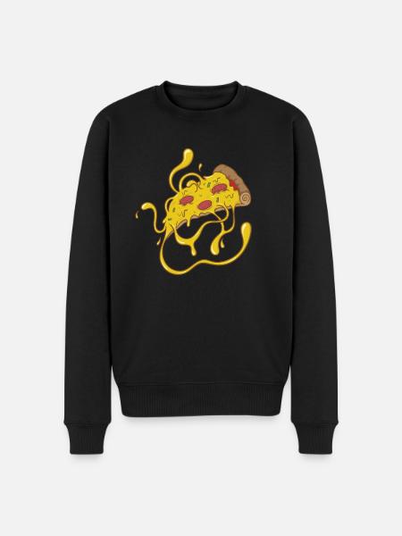 Pizza with cheese Italian - Men's Premium Organic Jumper - black