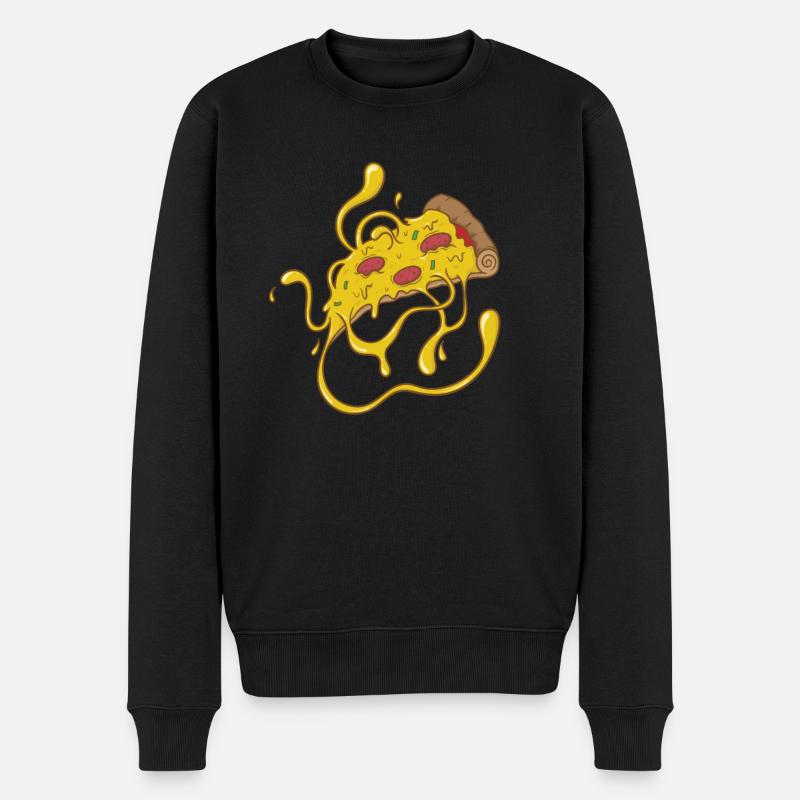 Pizza au fromage Italienne - Pull Premium bio Homme - noir