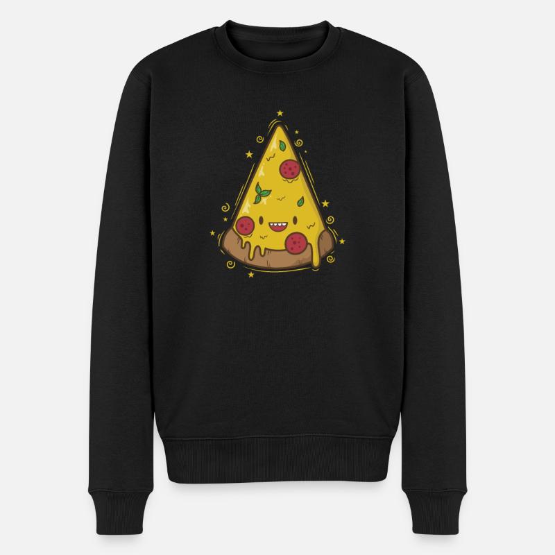 Délicieuse pizza au salami - Pull Premium bio Homme - noir