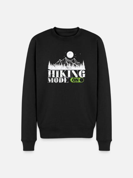 Hiking Mode on Nature - Men's Premium Organic Jumper - black
