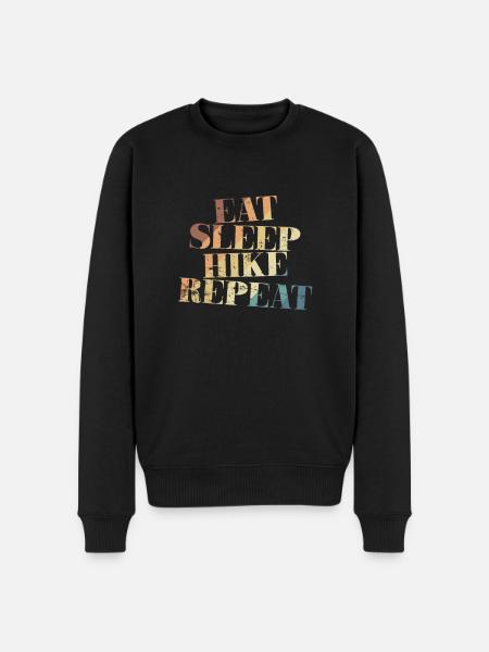 Eat Sleep Hike Repeat Nature - Men's Premium Organic Jumper - black