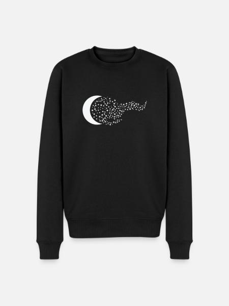 Moon, Night Sky, Space - Men's Premium Organic Jumper - black