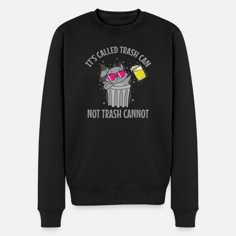 Si chiama Trash can not Trash cannot Waschbär - Maglione ecologico premium da uomo - nero