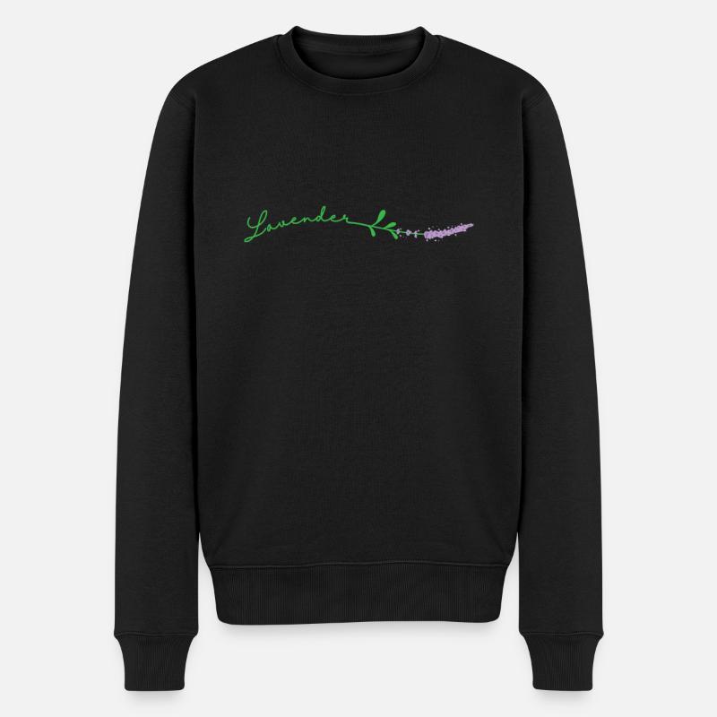Environnement de plante de jardin de lavande - Pull Premium bio Homme - noir