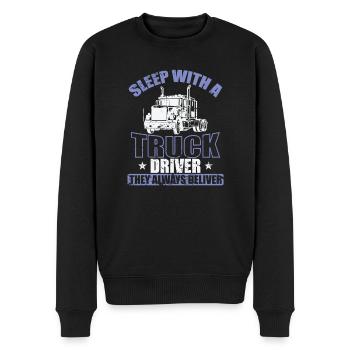 Coucher avec un chauffeur routier Profession - Pull Premium bio Homme - noir - Devant - Nico (187cm)