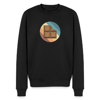 Bar Chocolate Candy Cocoa - Men's Premium Organic Jumper - black - Front - Nico (187cm)
