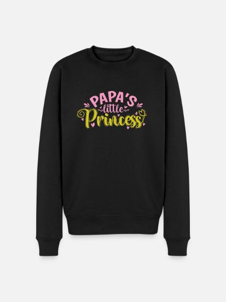 Papa's little Princess - Men's Premium Organic Jumper - black
