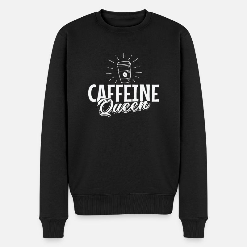 Caffeine Queen Coffee - Men's Premium Organic Jumper - black