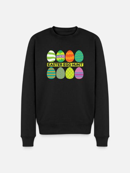 Easter Egg hunt Spring Beginning - Men's Premium Organic Jumper - black
