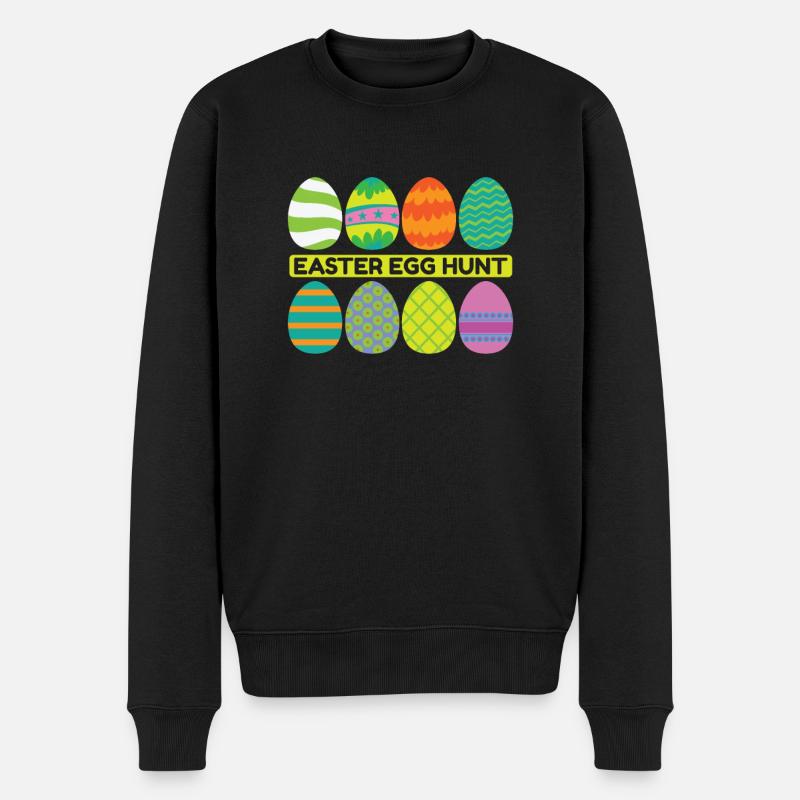 Easter Egg hunt Spring Beginning - Men's Premium Organic Jumper - black