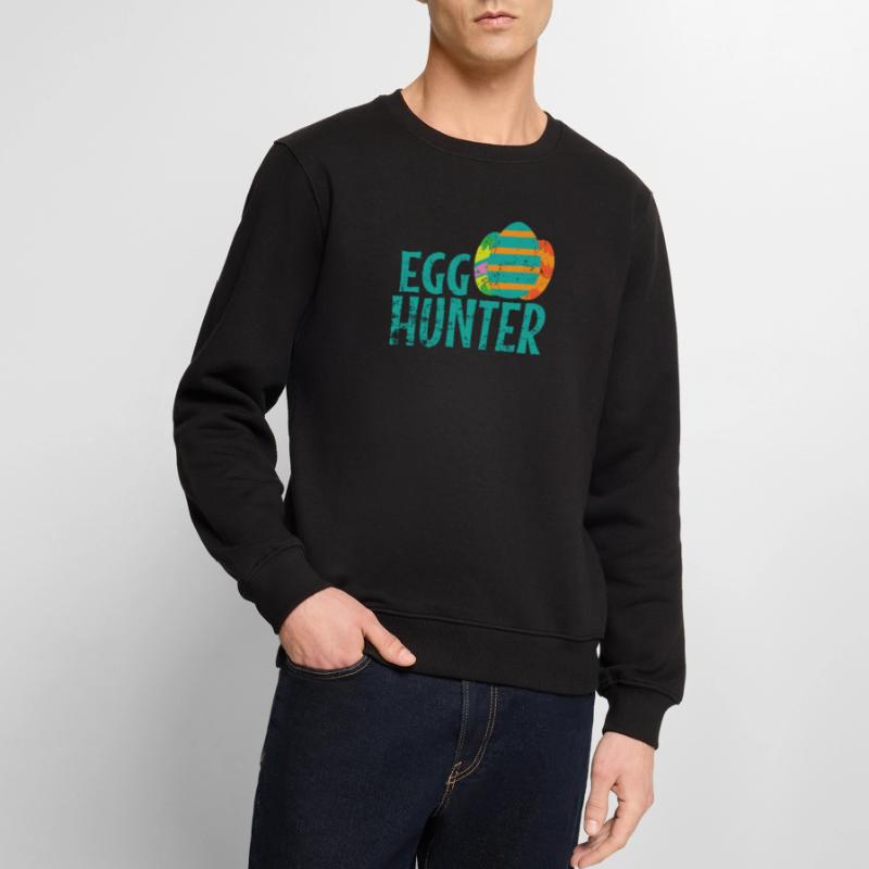 Egg Hunter Easter Colorful Easter Eggs Men's Premium Organic Jumper