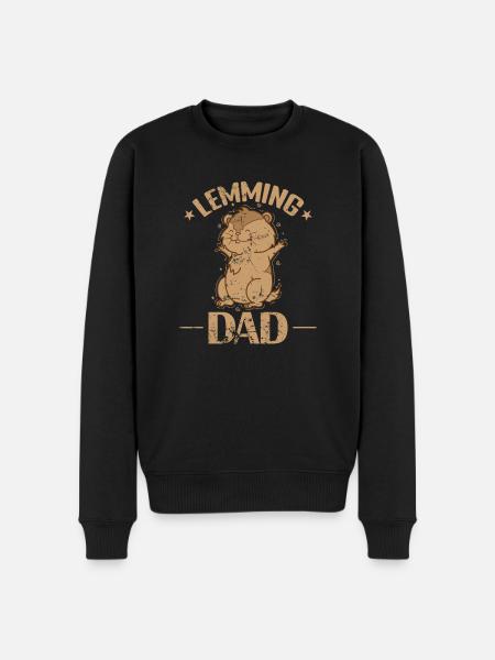 Lemming Dad Rodent Overconfidence - Men's Premium Organic Jumper - black