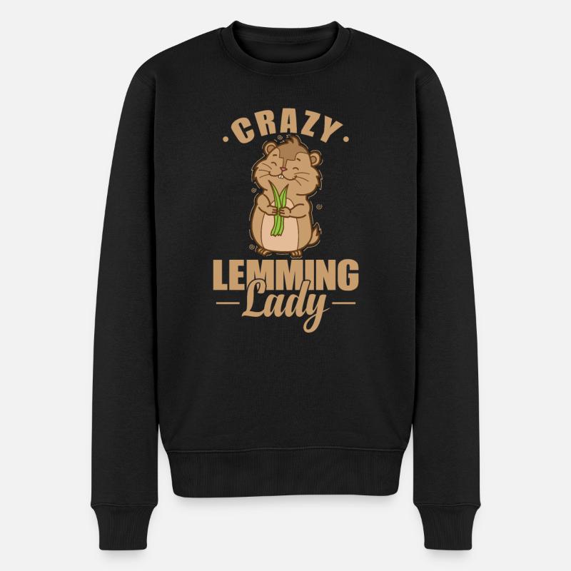 Folle Lemming Lady Rongeur - Pull Premium bio Homme - noir