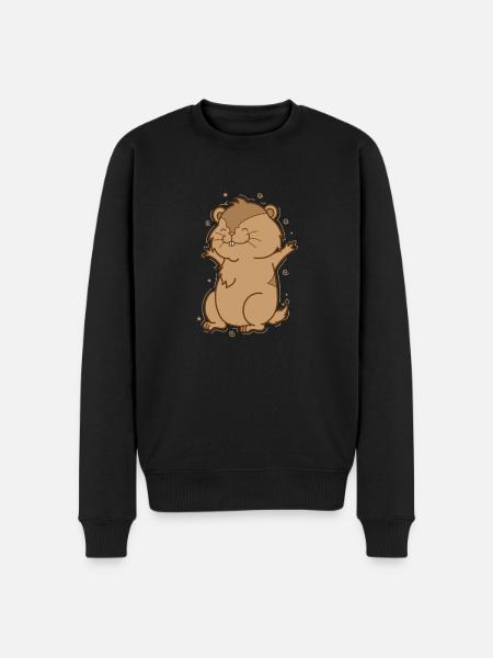 Lemming rodent overconfidence - Men's Premium Organic Jumper - black