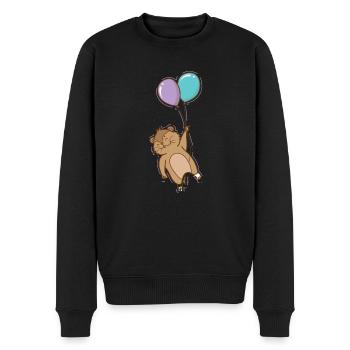 Lemming with balloons rodent - Men's Premium Organic Jumper - black - Front - Nico (187cm)